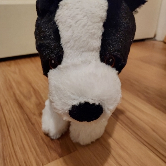 Goffa Puppy Dog Plush Black White Stuffed Animal Soft Toy Border Collie - Picture 4 of 8